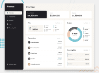 Desktop design screenshot for the Personal finance app coding challenge